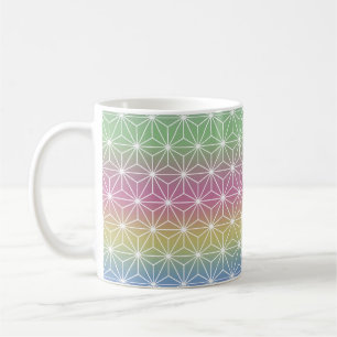 Caneca De Café Asanoha Impressão tradicional japonês Pastel Rai