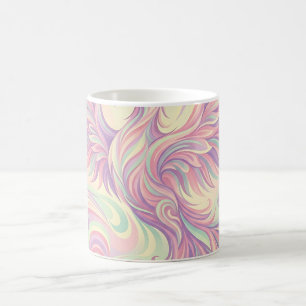 Caneca de Café Asas de Fênix Abstratas Pastel