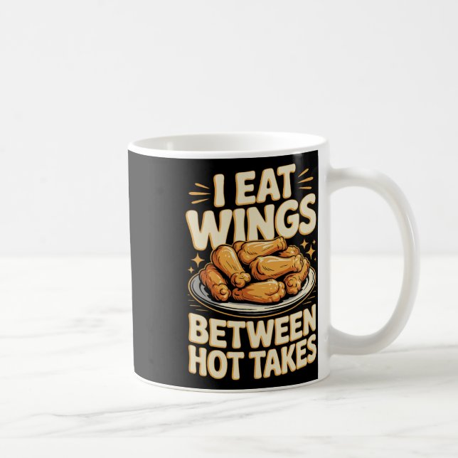 Caneca De Café Asas de Frango - Camiseta Divertida Como Eu Como A (Direita)