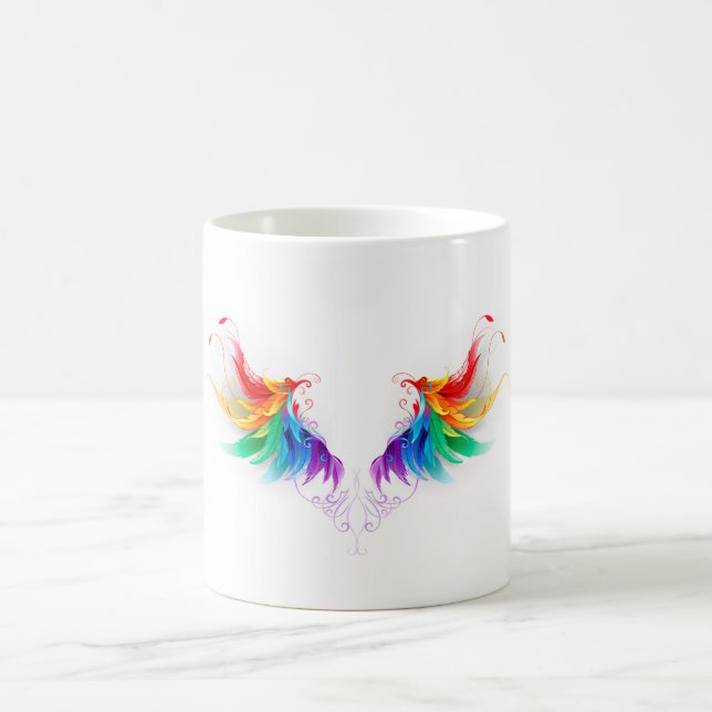 Caneca De Café Asas Fluffy Rainbow (Centro)