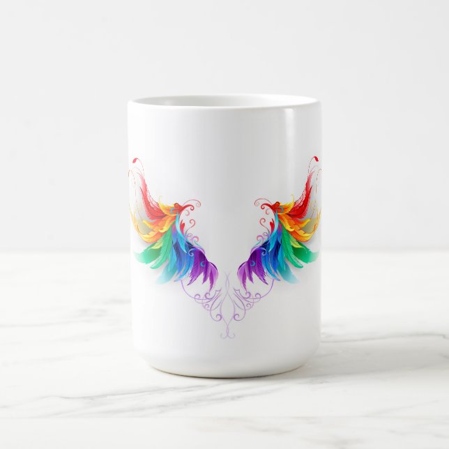 Caneca De Café Asas Fluffy Rainbow (Centro)