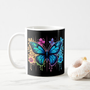 Caneca De Café Asas Gradiente Sonhentas: Uma Borboleta em Pastel