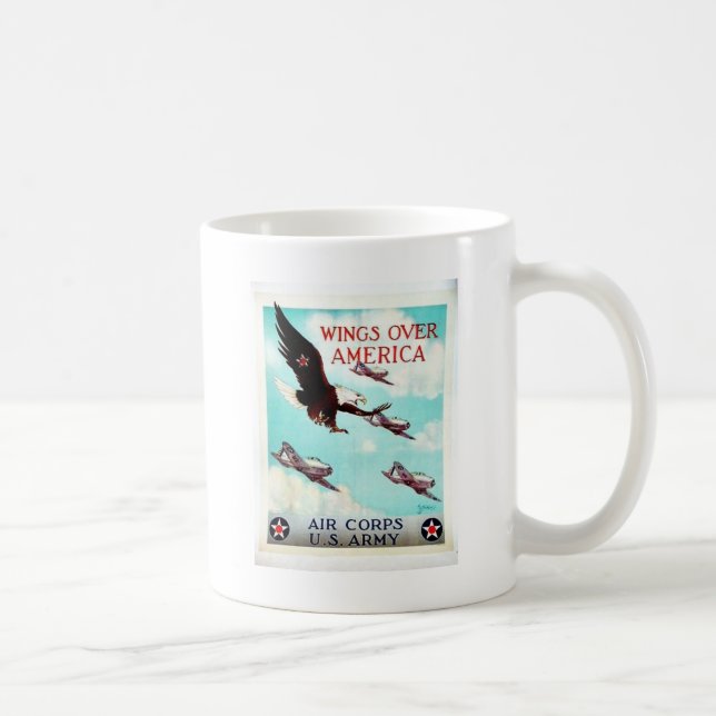 Caneca De Café Asas sobre América (Direita)