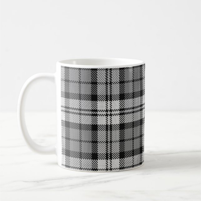 Caneca De Café Ash Cinza Blackwatch Campbell Tartan Xadrez (Esquerda)