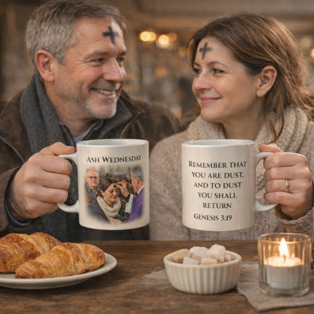 Caneca De Café Ash Wednesday – Receiving Ash Cross (Criador carregado)