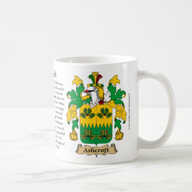 Caneca De Café Ashcraft, a origem, o significado e a crista (Direita)
