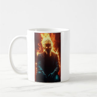 Caneca De Café Ashen Amidst Flames - Arte Dramática e Fiery