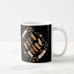 Caneca De Café Asl Anti Trump Sinal Language Floral Funny