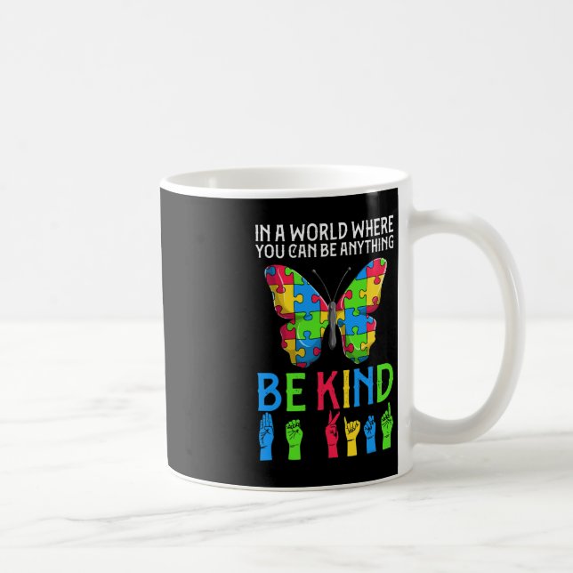 Caneca De Café ASL Be Kind s1 ASL American Sign Language (Direita)