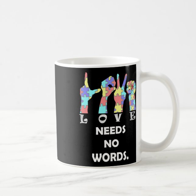 Caneca De Café Asl Love Não Precisa De Palavras (Direita)