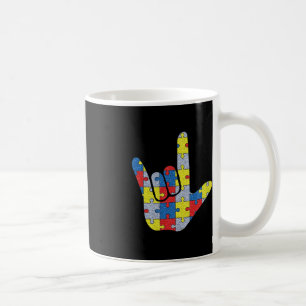 Caneca De Café ASL Love Sign Language Autism Awarsm Suporte 4