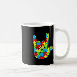 Caneca De Café ASL Love Sign Language Autismo Sensibilização