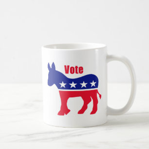 Caneca De Café Asno americano com "voto "