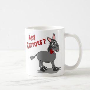 Caneca De Café Asno que pede cenouras