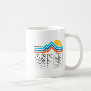 Caneca De Café Aspen colorado co montanha esqui vintage 80s