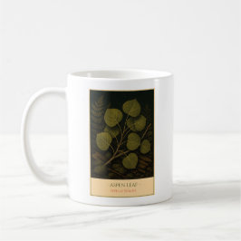 Caneca De Café Aspen Leaf – Vintage Botanical Mug
