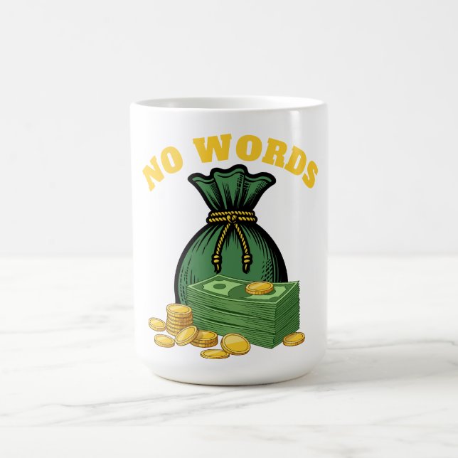 Caneca De Café assalto de dinheiro - ícone de dinheiro - sem pala (Centro)