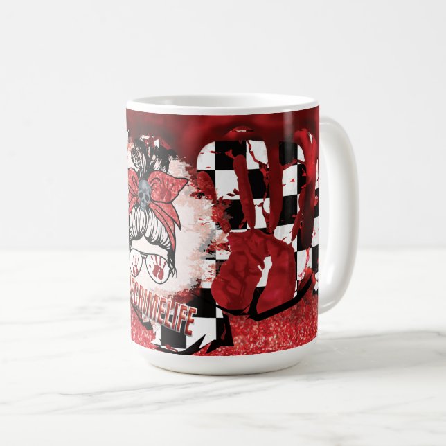 Caneca De Café Assassinato Mostra Café Mãos Malditas Crime Verdad (Frente Esquerda)