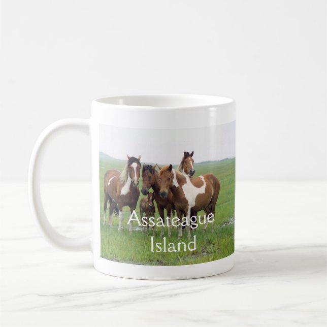 Caneca De Café Assateague Island Horses Mug (Esquerda)