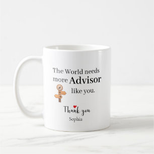 Caneca De Café Assessor de Agradecimento — Nome Personalizado