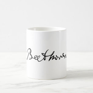 Caneca De Café assinatura autógrafo clássico Ludwig van Beethoven