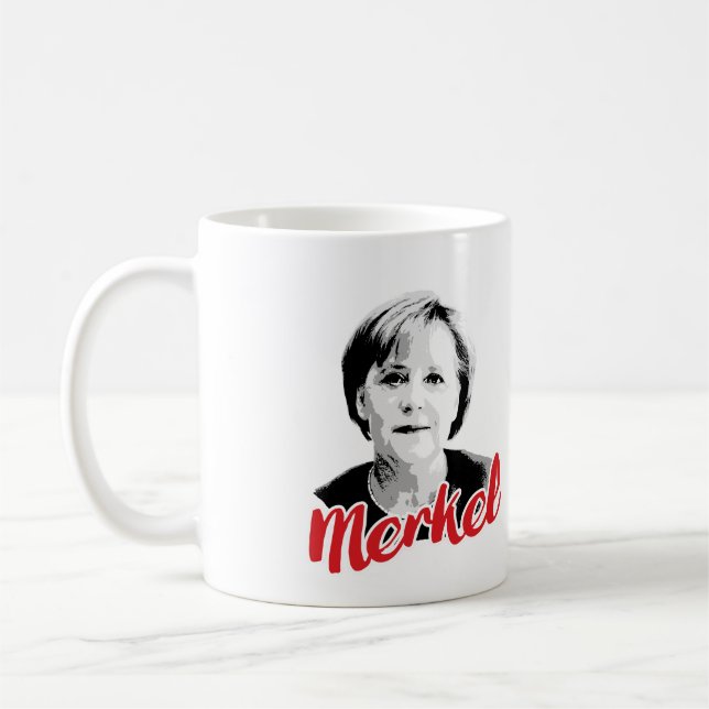 Caneca De Café Assinatura de ANGELA MERKEL - - (Esquerda)