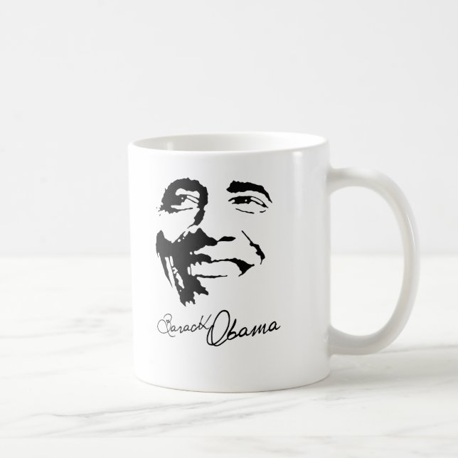 Caneca De Café Assinatura de Barack Obama (Direita)