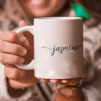 Assinatura de Nome Monograma Branco Elegante