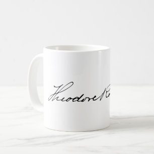 Caneca De Café Assinatura do Presidente Theodore Roosevelt
