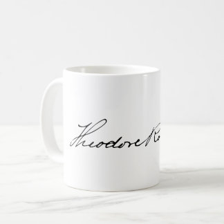 Caneca De Café Assinatura do Presidente Theodore Roosevelt
