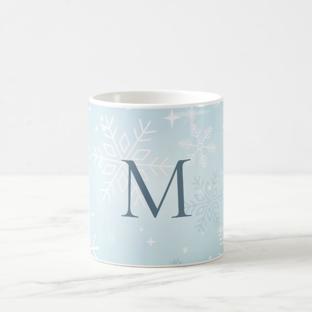 Caneca De Café Assinatura Icy Blue Snowflake (Centro)