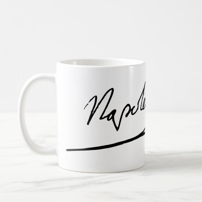 Caneca De Café Assinatura Napoleão Bonaparte (Esquerda)