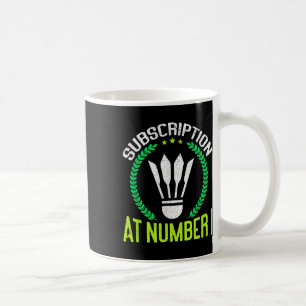 Caneca De Café Assinatura no Número 1 de Badminton Divertido 