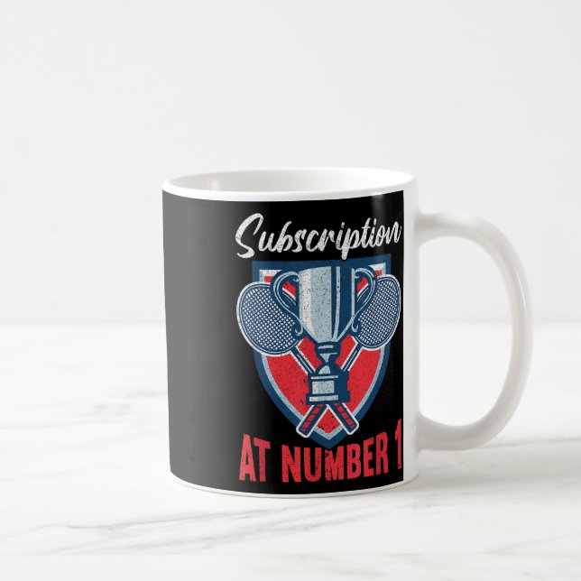 Caneca De Café Assinatura no Número 1 de Badminton Divertido  (Direita)