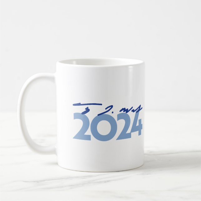 Caneca De Café Assinatura Tim Walz 2024 (Esquerda)