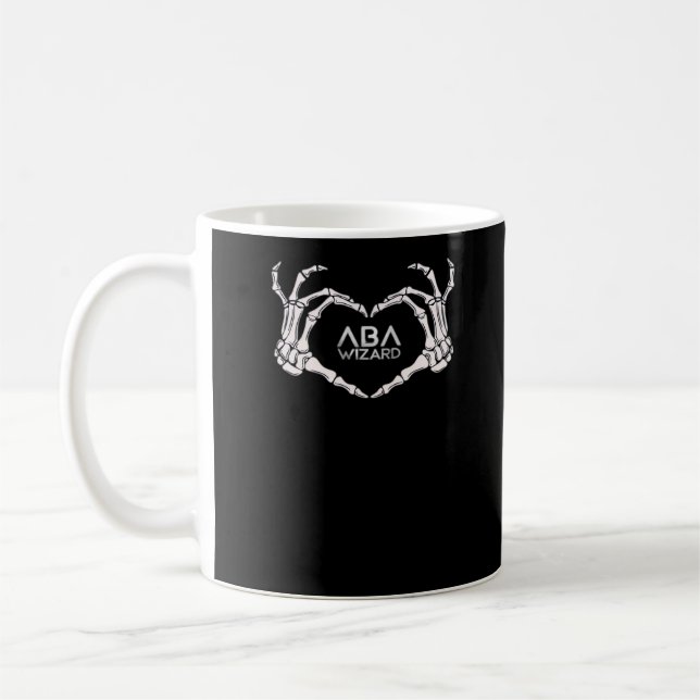 Caneca De Café Assistente Clássico - Skeleton Mãos Coração (Esquerda)