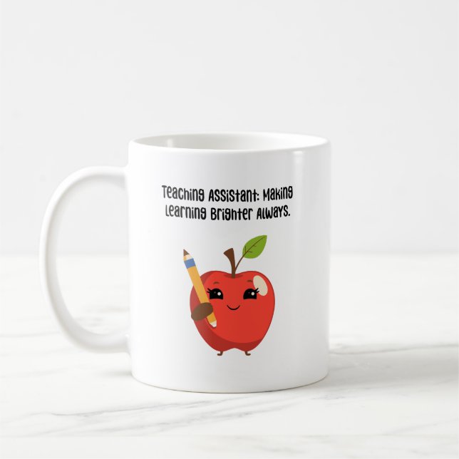 Caneca De Café Assistente de Ensino Tornando a Aprendizagem Mais  (Esquerda)
