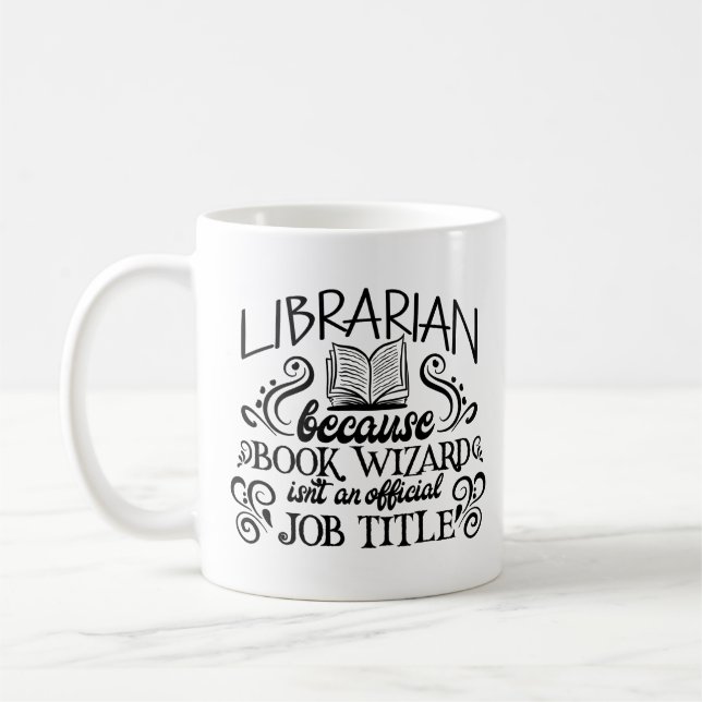Caneca De Café Assistente de Livro de Bibliotecas (Esquerda)