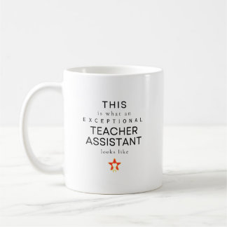 Caneca De Café Assistente de Professor Excepcional Nome Personali