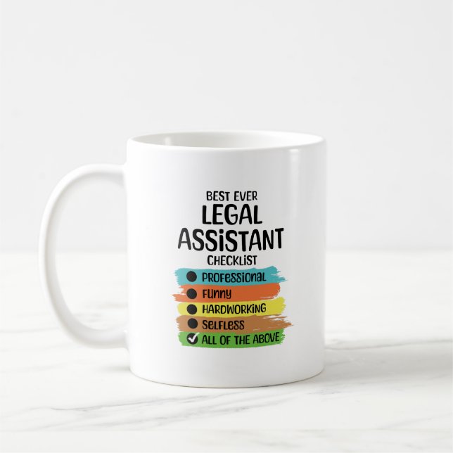 Caneca De Café Assistente Jurídico Gabinete de Direito do Secretá (Esquerda)