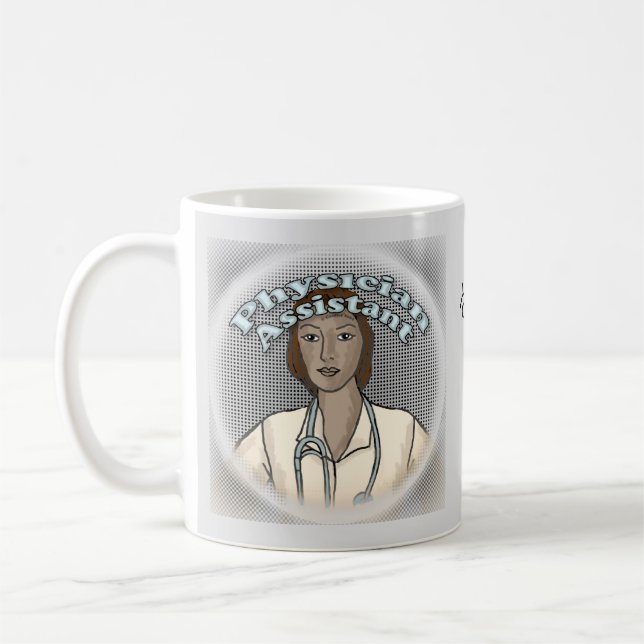 Caneca De Café Assistente Médica Feminina Negra (Esquerda)