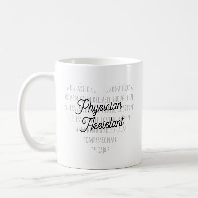 Caneca De Café "Assistente médico" com definição de palavras cora (Esquerda)