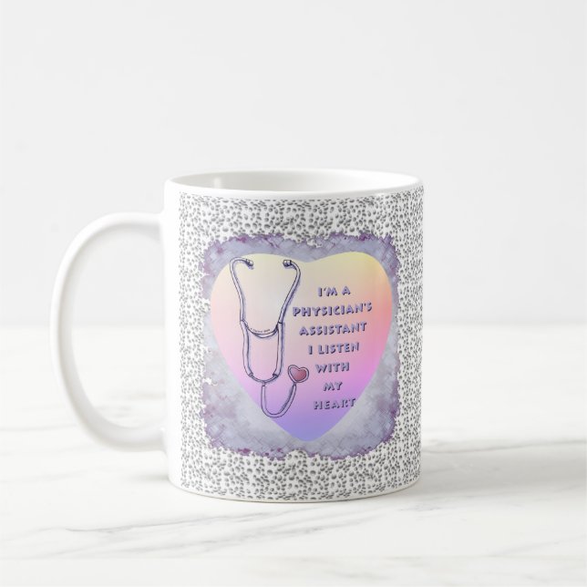 Caneca De Café Assistente Médico Coração (Esquerda)