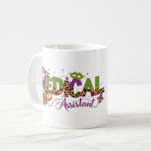 Caneca De Café Assistente Médico de Foto Personalizada - Mardi Gr