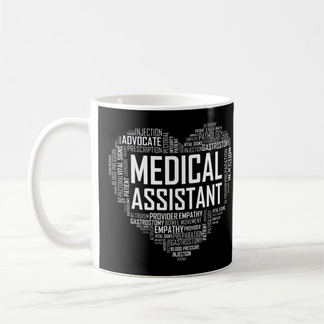 Caneca De Café Assistente Médico do MÃE Clini de Presente de Amor (Esquerda)