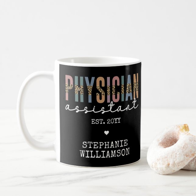 Caneca De Café Assistente Médico Personalizado AP Associado Médic (Com Donut)