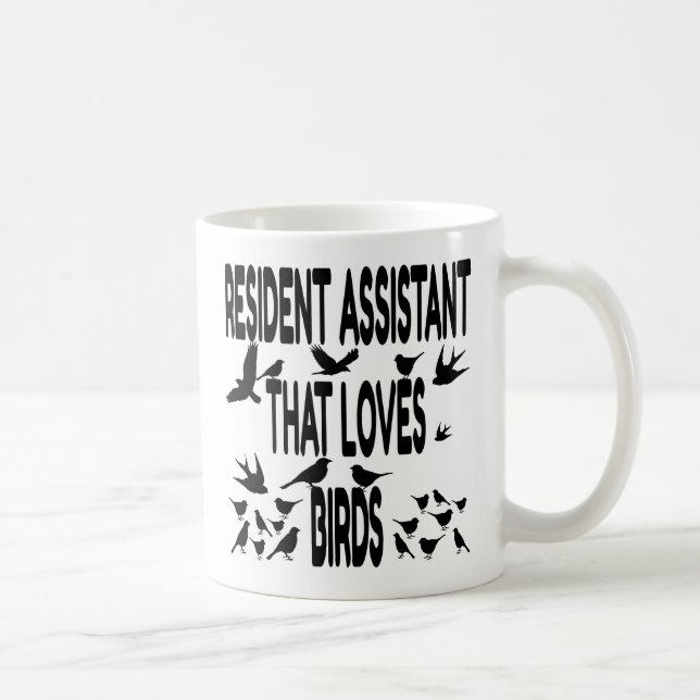 Caneca De Café Assistente Residente Adora Aves (Direita)