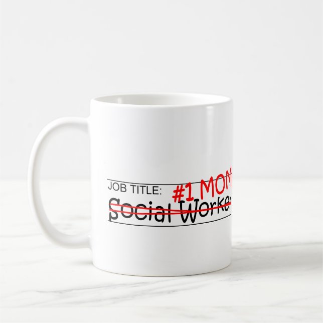 Caneca De Café Assistente social da mamã do trabalho (Esquerda)