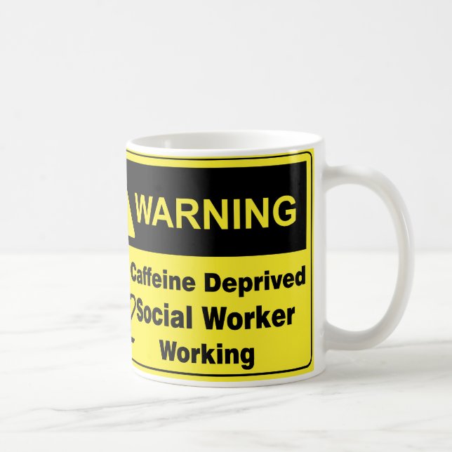 Caneca De Café Assistente social de advertência da cafeína (Direita)