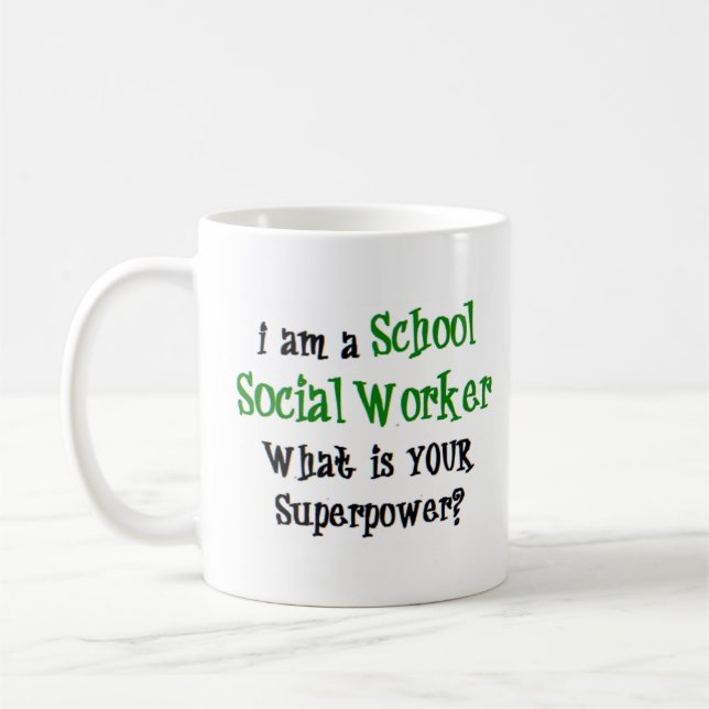 Caneca De Café assistente social escolar (Esquerda)